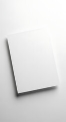 Blank White Square Paper Floating with Soft Shadow on Light Background