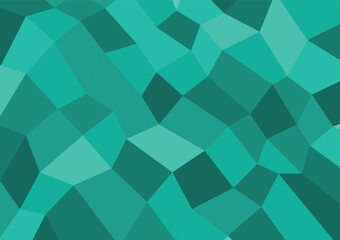 A seamless, abstract, low-poly geometric background made up of various shades of turquoise and teal polygons, creating a mosaic or faceted surface texture.