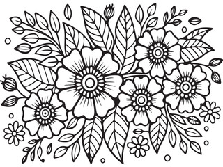 Whimsical Floral Designs Coloring Pages