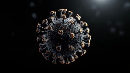 3D visualization of contagious microbe - Powered by Adobe