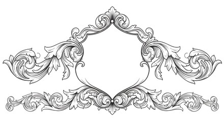 Ornamental decorative frame design