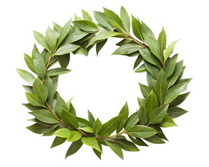 A beautiful laurel wreath isolated on transparent background, perfect for adding a touch of elegance to your designs