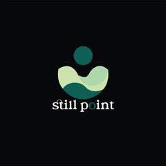 Still Point Logo Abstract Figure and Fluid Shapes
