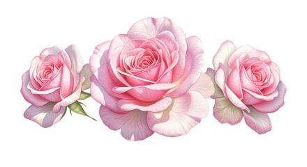 Pink roses illustration