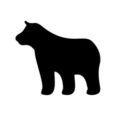 Black Silhouette of a four legged animal on a white background illustration