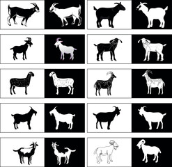 Goat Vector Design symbol art