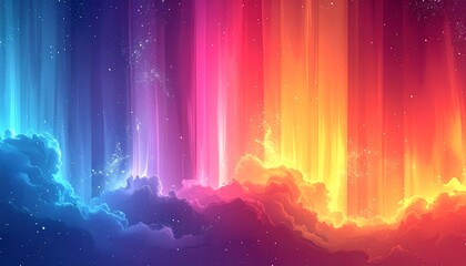 Colorful, vibrant, abstract sky