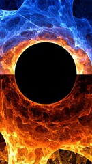 Abstract fiery circle