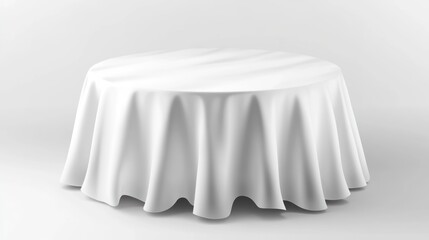 Empty round tablecloth