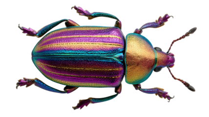 Psychedelic beetle vibrant insect colorful abstract pattern trippy nature creature decorative fantasy bug artistic surreal artwork illustration isolated on white background 