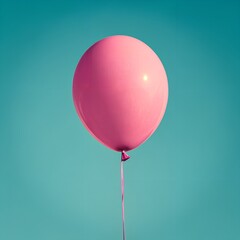 Purple Balloon on a blue background party concept 