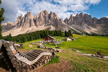 view of the Odle, Dolomites, Italy