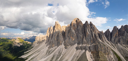 view of the Odle, Dolomites, Italy