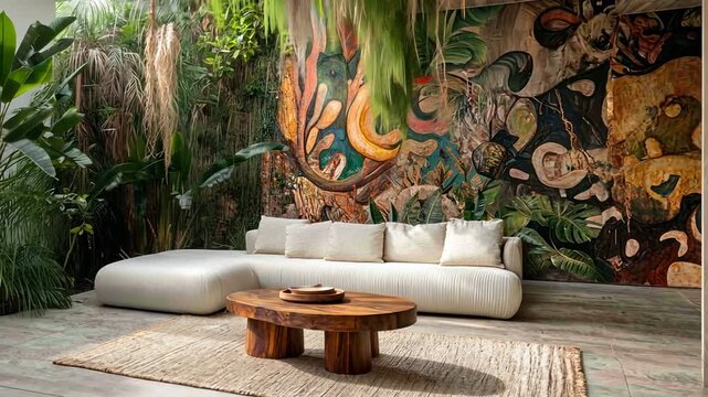 Modern tropical living room