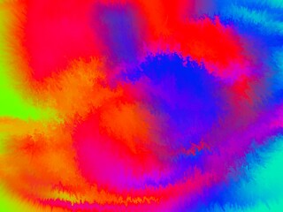 Obraz premium Vibrant rainbow watercolor texture abstract background paint design digital art illustration