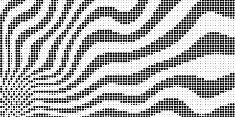 Fototapeta premium Black halftone gradient dot patterns background.vector eps 10