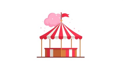 Carnival Cotton Candy Stand.