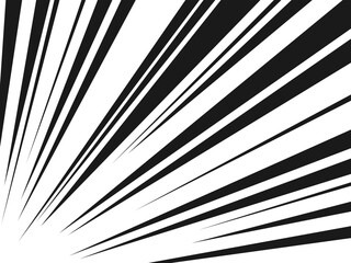 Obraz premium Black Line Comic Burst Effect