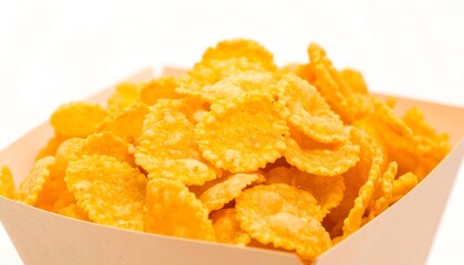 Crispy Corn Flakes in a Bowl.