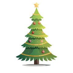 christmas tree isolated on white