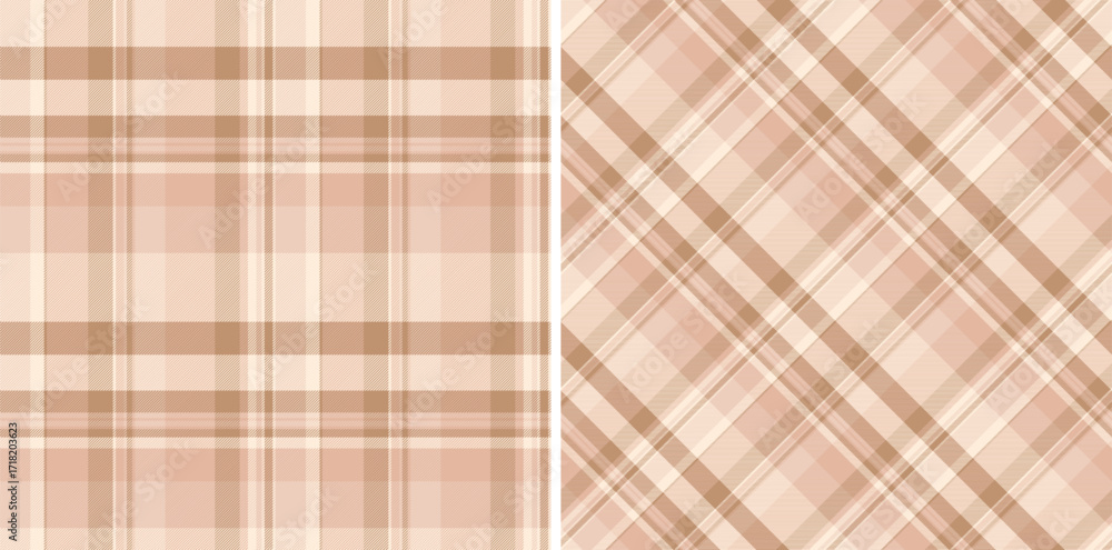 Poster elegant plaid patterns in soft, neutral hues, showcasing a classic design. ideal for backgrounds, te
