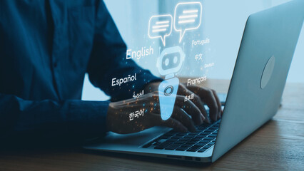 Global communication with multiple languages, digital translation tools, multilingual technology, cross-cultural communication, and virtual language learning environments. Elide