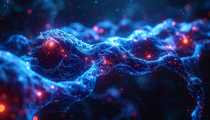 Abstract swirling particles