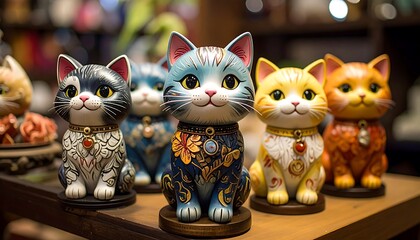 Cute ceramic cats