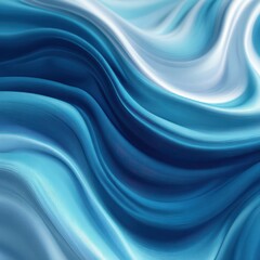 Fototapeta premium Abstract Swirling Blues - Dynamic Fluid Art with White Highlights and Smooth Texture.