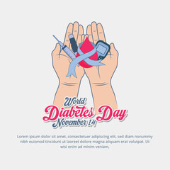 World Diabetes Day awareness vector design