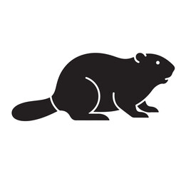 Beaver Silhouette royalty-free images