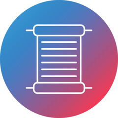 Papyrus Line Gradient Circle Background Icon
