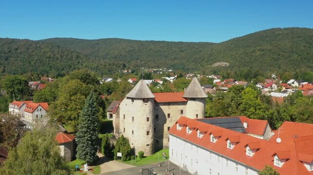 Old Frankopan castle in town of Ogulin in central Croatia, popular tourist destination