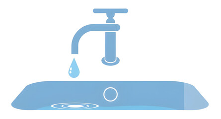 cartoon plumbing illustration, cartoon faucet with droplet, save water cartoon, water conservation icon, cartoon water supply, faucet icon with water drop, cartoon tap outline, water tap emoji style, 
