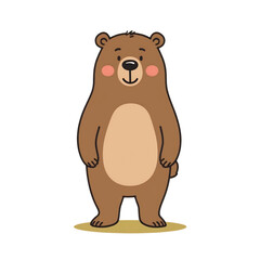 Fototapeta premium brown bear cartoon