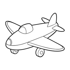A fun plane coloring page featuring a soaring airplane in the sky, perfect for kids to color, spark imagination, and explore aviation creativity with bright colors.
