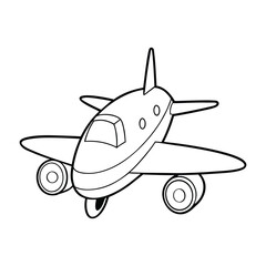 A fun plane coloring page featuring a soaring airplane in the sky, perfect for kids to color, spark imagination, and explore aviation creativity with bright colors.
