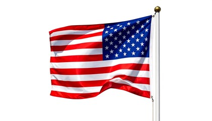 The American flag waves with rhythmic grace—its stars and stripes alive in motion, echoing unity, resilience, and the enduring pulse of a nation.