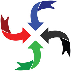 Set of arrow icons. vector illustration arrow shapes in various styles.