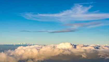 Beautiful Sky Over Clouds.