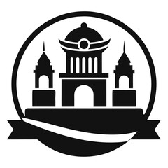 silhouetteBlack Color Macau Silhouette of the palace