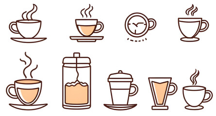 coffee cup line art, coffee line drawing, minimalist coffee icon, coffee mug outline, tea cup line art, hot drink icon, caffeine symbol, barista design, espresso cup, cappuccino line art, latte icon, 