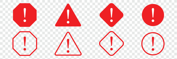 Alert icon set in editable stroke and flat vector illustrations. Road safety signages icon clipart set. Warning sign safety first clip art collection. Hot surface do not touch danger sign icon set