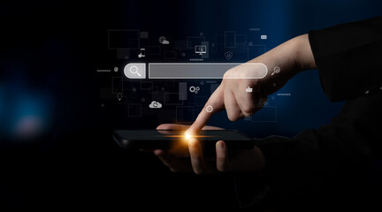 Search engine interface for accessing digital information and online data. Search engine finds...