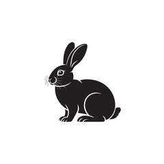 Obraz premium Hare and Bunny Animal Rabbit Silhouette Icon