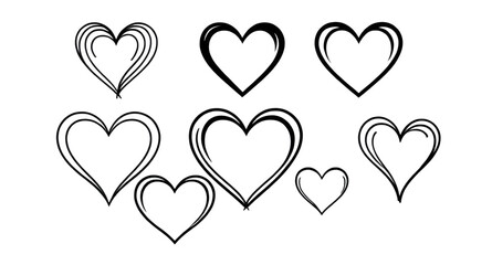 valentine hearts, cute heart design, decorative hearts, glossy hearts, flat heart icons, 3D hearts, gradient hearts, minimal heart shapes, cartoon hearts, abstract hearts, shiny hearts, collection of 