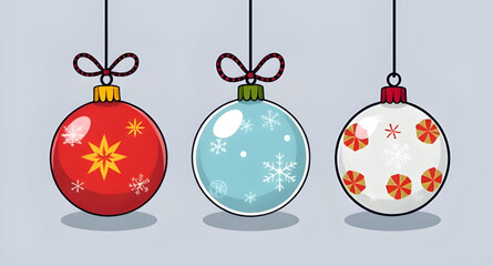 Christmas ornaments ball, Christmas, ornament, ball, decoration, festive, holiday, vector, design, art, illustration, xmas, tree, shiny, glass, bauble, decorative, seasonal, sparkle, winter, celebrati