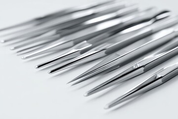 Sleek Silver Tweezers: Close-up of Precision Instruments