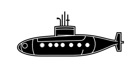Submarine illustration, Underwater vehicle icon, Marine vessel silhouette, Navy submarine vector, Ocean transport symbol, Warship outline, Military submarine art, Submarine shape vector, Underwater ma