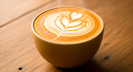 cup of cappuccino with cinnamon